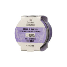 Load image into Gallery viewer, Lazarus Naturals - CBD Topical - Relax + Unwind Balm - 1000mg-3000mg