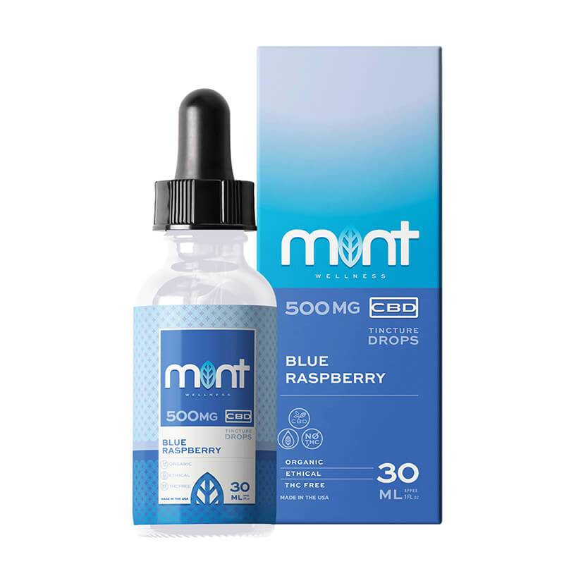 Mint Wellness - CBD Tincture - Blue Raspberry - 500mg-1500mg