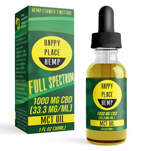 Load image into Gallery viewer, Happy Place Hemp - CBD Tincture - Full Spectrum MCT Oil - 500mg-1000mg