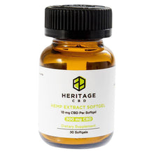 Load image into Gallery viewer, Heritage Hemp - CBD Soft Gels - 30 Count - 10mg