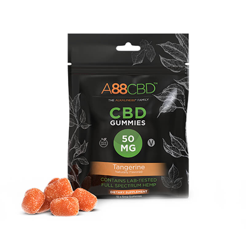 A88 CBD - CBD Edible - Full Spectrum Tangerine Gummies - 5mg
