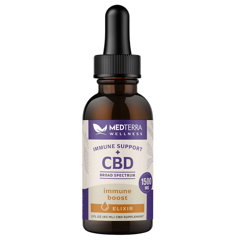 Medterra Wellness - CBD Tincture - Immune Boost Elixir - 1000mg-1500mg