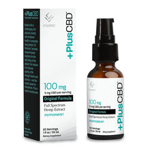Load image into Gallery viewer, PlusCBD Oil - CBD Tincture - Full Spectrum Peppermint - 100mg-1500mg