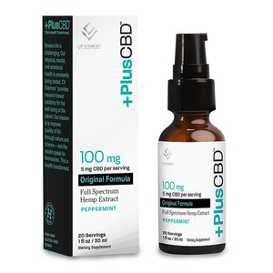PlusCBD Oil - CBD Tincture - Full Spectrum Peppermint - 100mg-1500mg