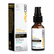 Load image into Gallery viewer, PlusCBD Oil - CBD Tincture - Full Spectrum Peppermint - 100mg-1500mg