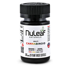 Load image into Gallery viewer, NuLeaf Naturals - CBD Capsules - Full Spectrum Multicannabinoid Softgels - 300mg-1800mg