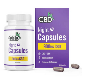 CBDfx - CBD Capsules - Broad Spectrum Night Caps - 900mg