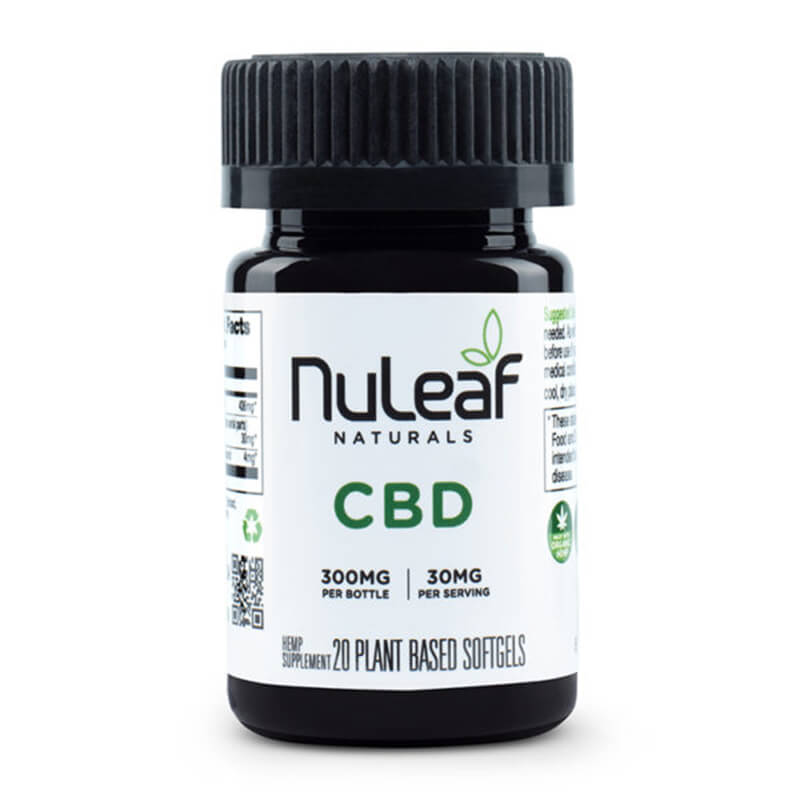 NuLeaf Naturals - CBD Softgels - Full Spectrum Hemp - 300mg-1800mg