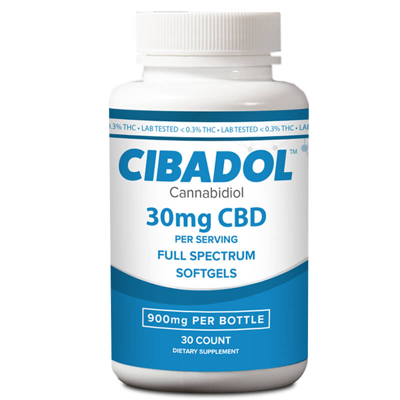 Cibadol - CBD Capsules - Full Spectrum Softgels - 10mg-30mg