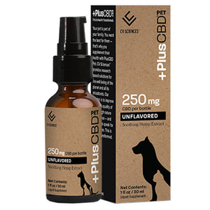 PlusCBD Oil - Pet Tincture - Unflavored Soothing Hemp Extract - 250mg-500mg